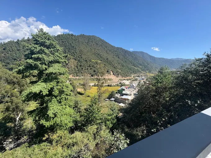 Stunning valley view from Kyit-Pu Comfort Stay balcony, Rama Camp